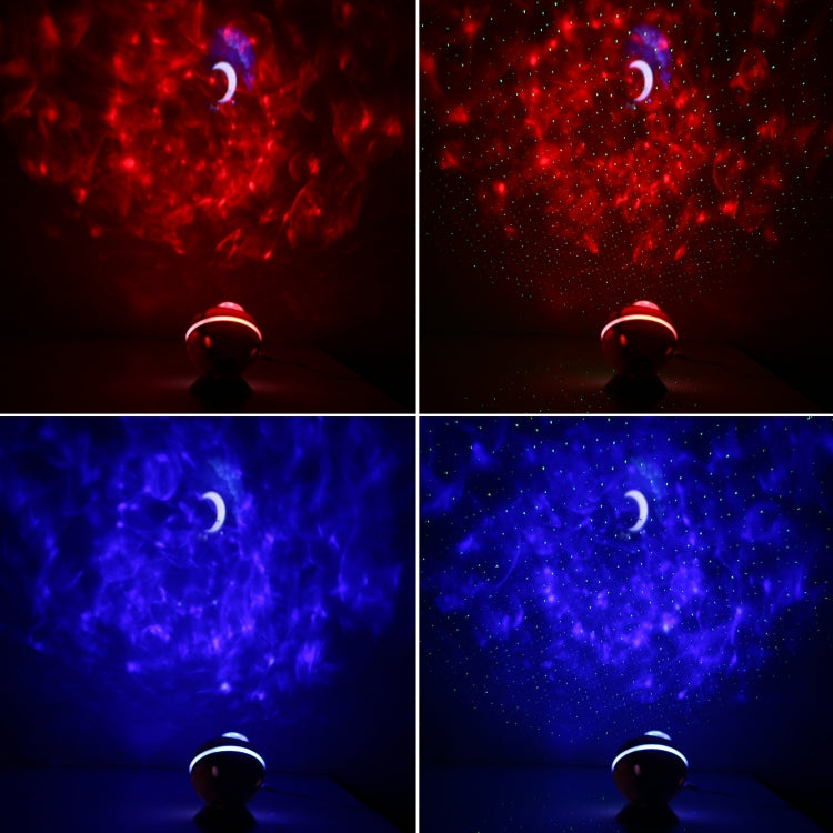 5W Micro USB Power Supply Remote Control Starry Sky Laser Projection Lamp LED Atmosphere Night Light with Magnetic Base, 5W Micro USB