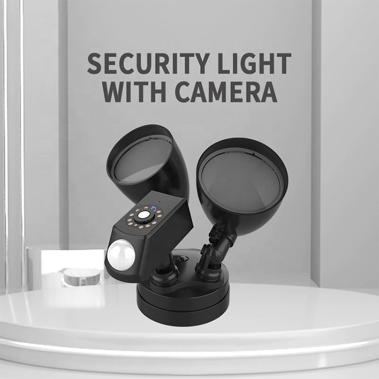 20W LED Smart Sensor Outdoor Floodlight with 1080P Security Camera, 3000K Warm Light, 3000K