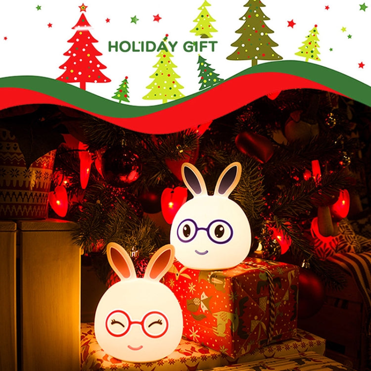 Creative Battery Powered LED Decoration Lamp Novelty Gift, Smile Blue Rabbit/Battery-Powered, Smile Pink Rabbit/Battery-Powered, Happy Pink Rabbit/Battery-Powered, Happy Blue Rabbit/Battery-Powered