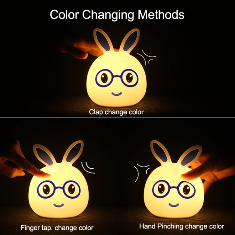 Creative Battery Powered LED Decoration Lamp Novelty Gift, Smile Blue Rabbit/Battery-Powered, Smile Pink Rabbit/Battery-Powered, Happy Pink Rabbit/Battery-Powered, Happy Blue Rabbit/Battery-Powered