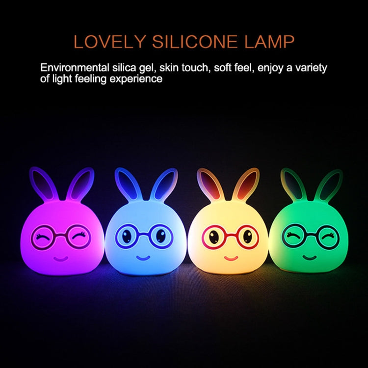 Creative Battery Powered LED Decoration Lamp Novelty Gift, Smile Blue Rabbit/Battery-Powered, Smile Pink Rabbit/Battery-Powered, Happy Pink Rabbit/Battery-Powered, Happy Blue Rabbit/Battery-Powered