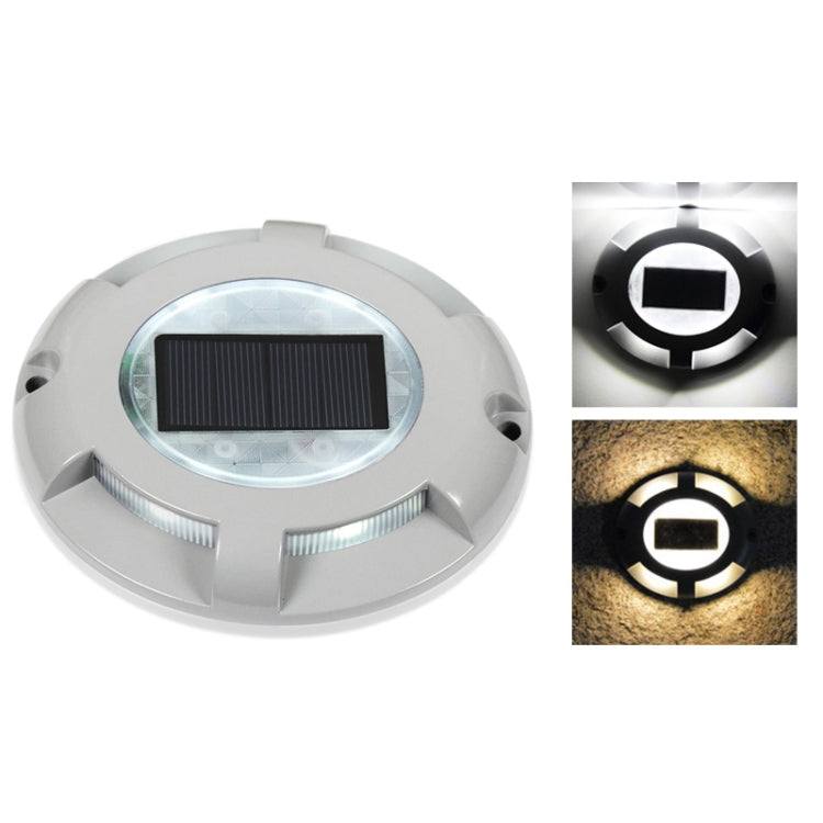 LED High Pressure Resistant Solar Powered Embedded Ground Lamp IP65 Waterproof Outdoor Garden Lawn Lamp, Warm Light 3000K, Warm Light 3000K