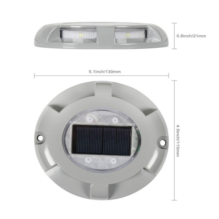 LED High Pressure Resistant Solar Powered Embedded Ground Lamp IP65 Waterproof Outdoor Garden Lawn Lamp, Warm Light 3000K, Warm Light 3000K