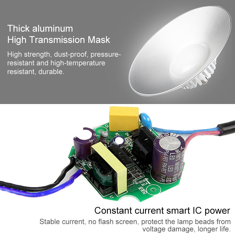 100W Warehouse Workshop Factory LED Mining Lamp Explosion-proof Light, with 50cm Hanging Rod Upgrade Version, 100W, Upgrade Version