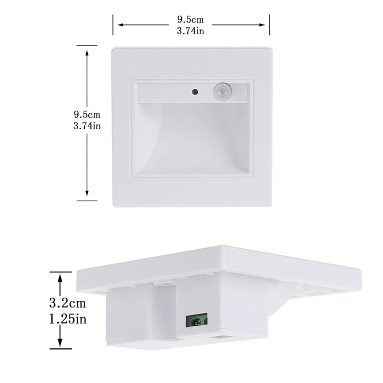 Square Wall Light Lamp for Stairs Step Corner, AC 85-265V