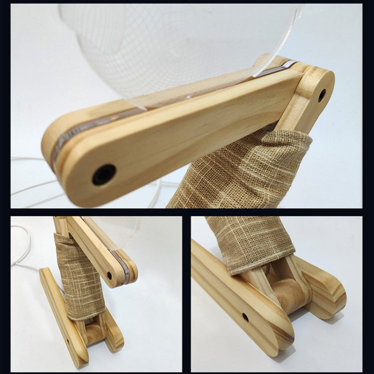 0.5W Children Bedroom Owl Folding Wood Lamp 3D Night Light (Warm Light)