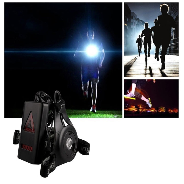 LED Night Running Flashlight Warning Lights USB Charge Chest Lamp