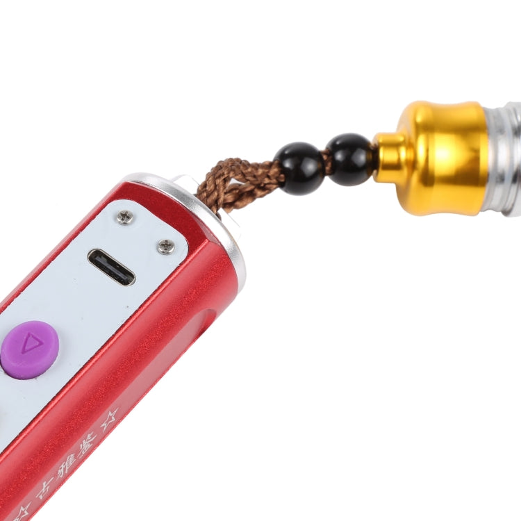 36C Type-C Charging Stepless Dimming Three Light Source Jade Identification Flashlight, 36C