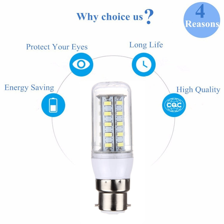 B22 3.5W 36 LEDs SMD 5730 LED Corn Light Bulb, AC 12-80V, AC 12-80V