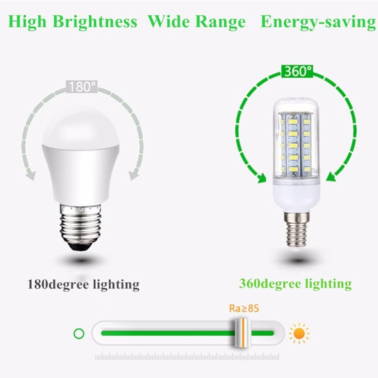 E14 3.5W 36 LEDs SMD 5730 LED Corn Light Bulb, AC 12-80V, AC 12-80V, AC 18-20V
