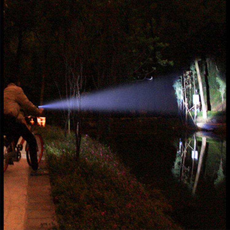 KS-738 USB Charging Waterproof T6+XPE Zoomable LED Flashlight with 4-Modes, KS-738