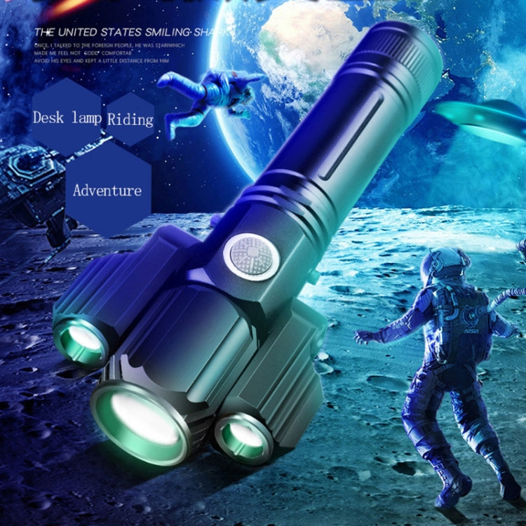 KS-738 USB Charging Waterproof T6+XPE Zoomable LED Flashlight with 4-Modes & 18650 lithium battery, KS-738 (&18650)