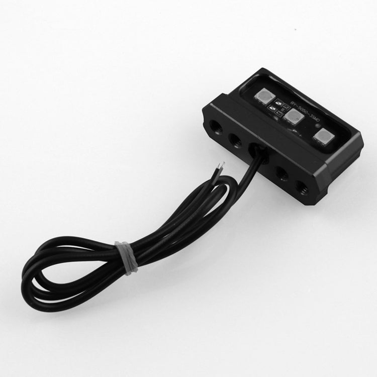 LPF013 Motorcycle Modification Accessories Universal Aircraft Shape Aluminum Alloy License Plate Bracket with LED Lights, Red with LED, Black with LED, Blue with LED
