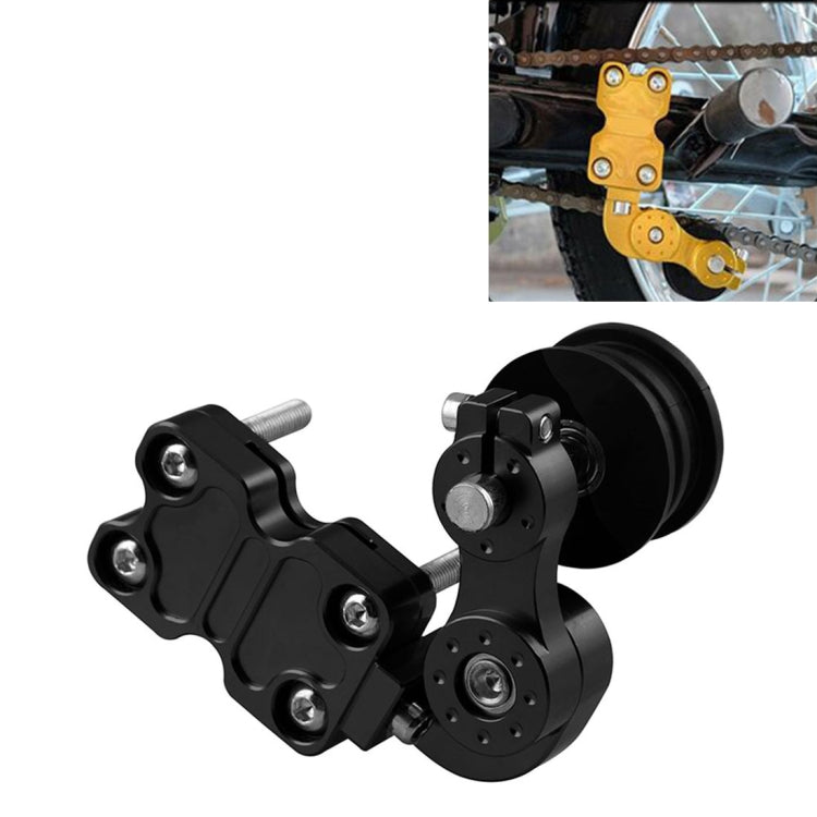 HC154 Motorcycle Modified Accessories Universal Aluminum Alloy Chain Adjuster, Aluminum Alloy Silver, Aluminum Alloy Black