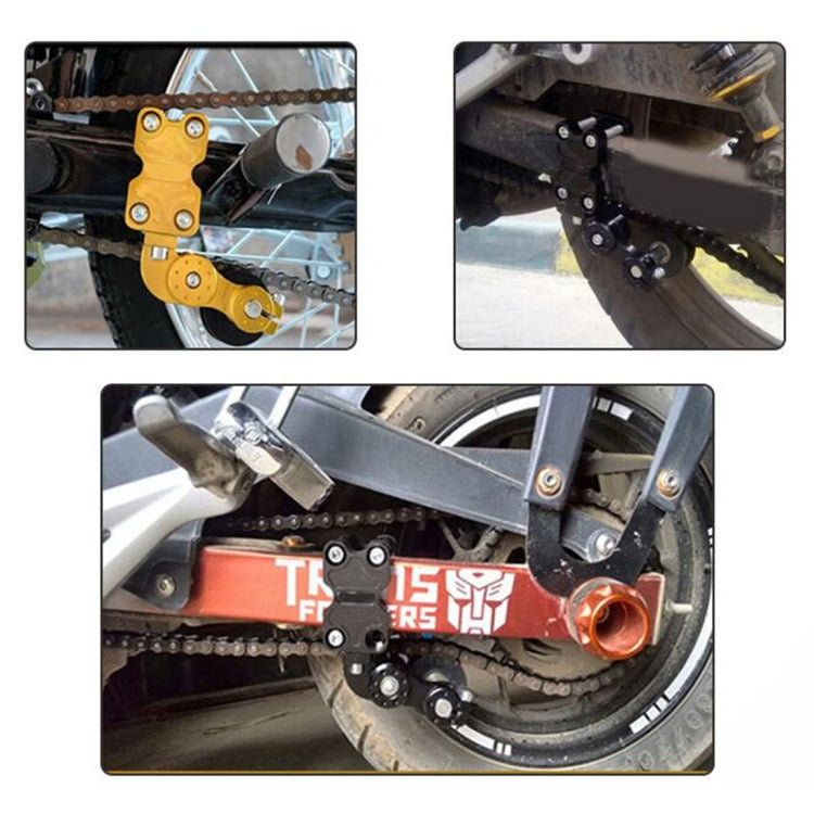 HC154 Motorcycle Modified Accessories Universal Aluminum Alloy Chain Adjuster, Aluminum Alloy Silver, Aluminum Alloy Black