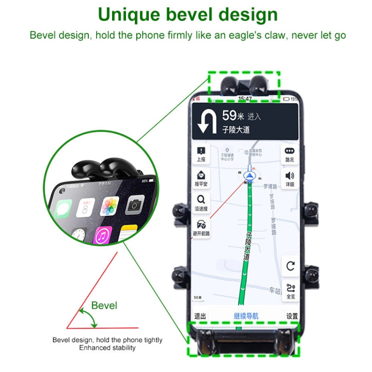 M8 Bolt Ball-Head Motorcycle Multi-function Eight-jaw Aluminum Phone Navigation Holder Bracket, M8 Bolt