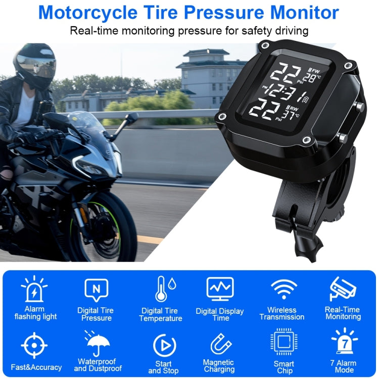 M6 Motorcycles Tire Pressure Monitor with Holder, M6