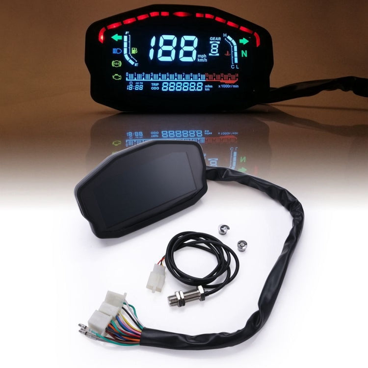 Speedpark Universal Motorcycle Modified LCD Speedometer Digital Backlight Odometer, MLS045