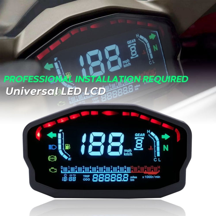Speedpark Universal Motorcycle Modified LCD Speedometer Digital Backlight Odometer, MLS045