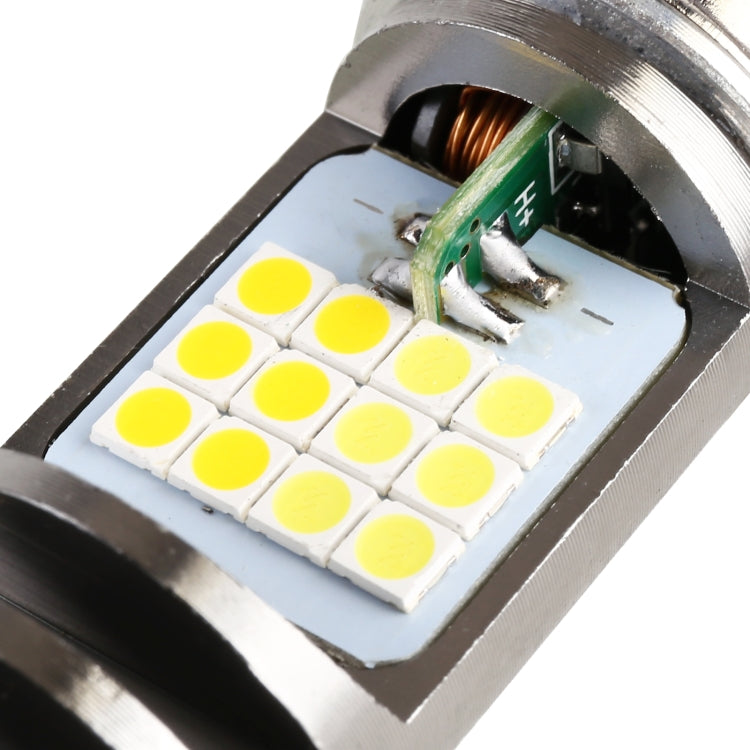 BA20D DC12V / 7.4W Motorcycle LED Headlight with 24LEDs SMD-3030 Lamp Beads, BA20D Style 1 (Yellow + White), BA20D Style 1 (White Light)