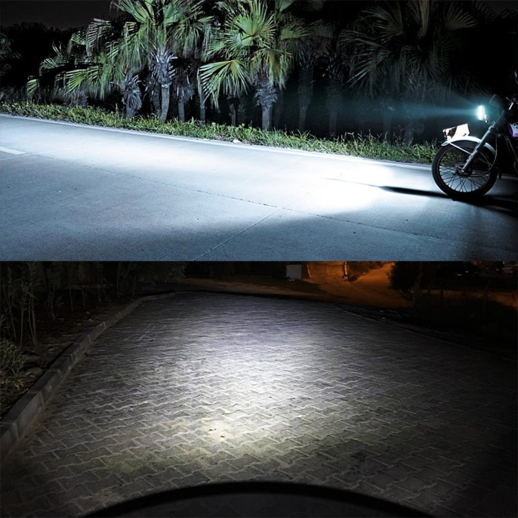 BA20D DC12V / 7.4W Motorcycle LED Headlight with 24LEDs SMD-3030 Lamp Beads, BA20D Style 1 (Yellow + White), BA20D Style 1 (White Light)