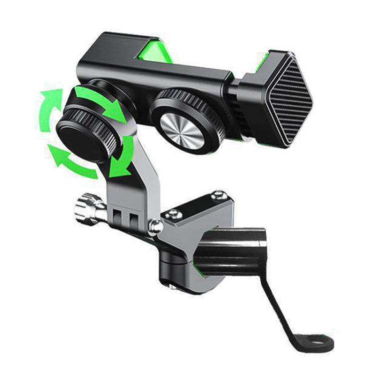 Motorcycle Spherical Compass Phone Holder, Rearview Mirror without Light, Rearview Mirror without Light (Green), Rearview Mirror without Light (Black)