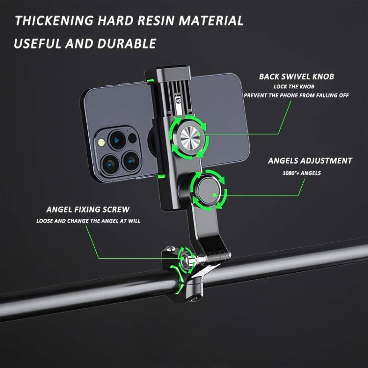 Motorcycle Spherical Compass Phone Holder, Rearview Mirror without Light, Rearview Mirror without Light (Green), Rearview Mirror without Light (Black)