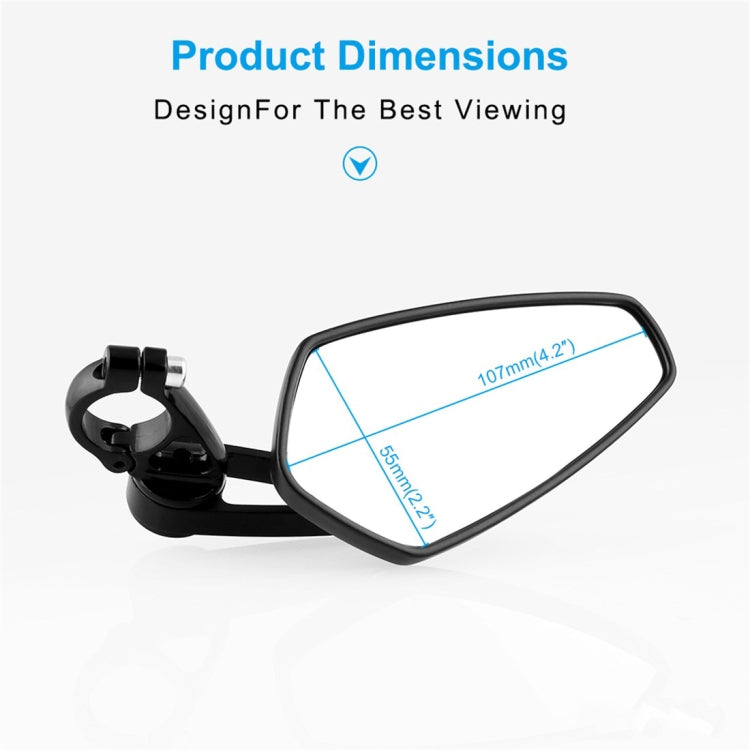 Universal 7 / 8 inch 22mm Modified Motorcycle Side Rearview Mirror, 7 / 8 inch 22mm (White)