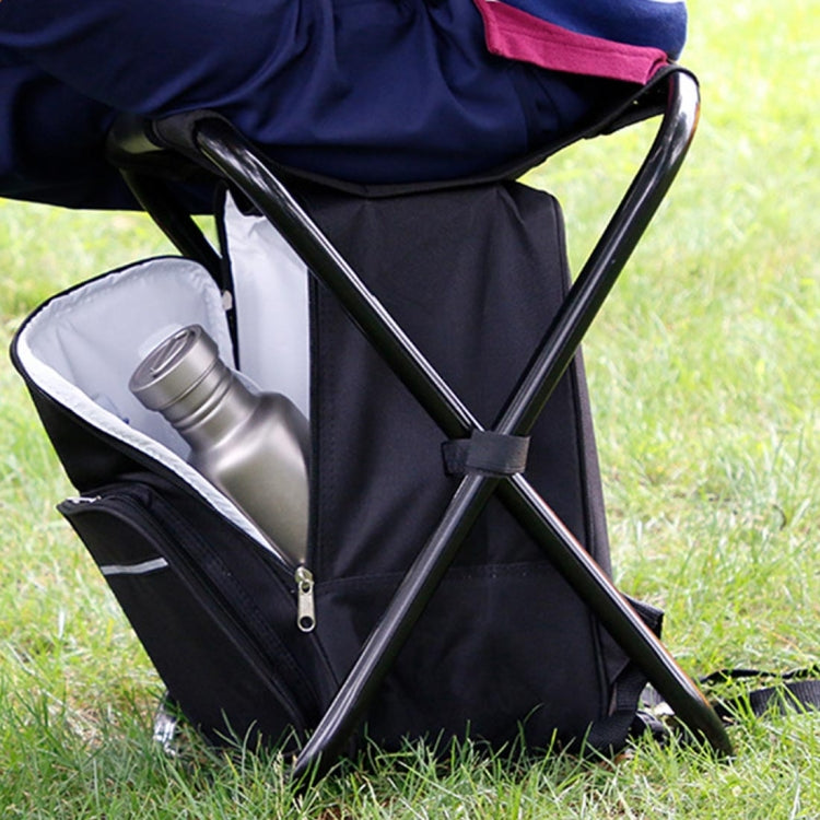 Outdoor Portable Folding Camping Chair Light Fishing Beach Chair Stainless Steel Pipe Folding Chair with Ice Bag, Stainless Steel Folding Chair(Black), Stainless Steel Folding Chair(Green), Stainless Steel Folding Chair(Blue)                           ...