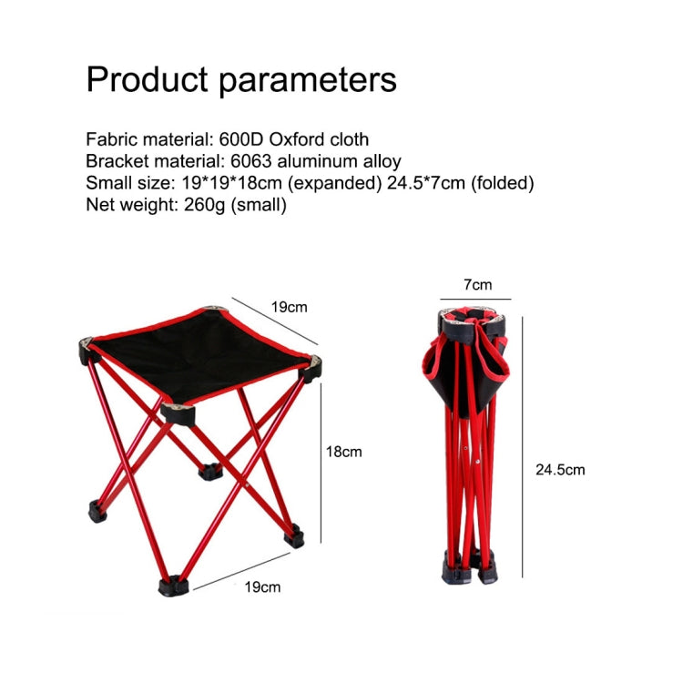 Outdoor Portable Folding Camping Chair Light Fishing Beach Chair Aluminum Folding Chair, 19 x 18 cm