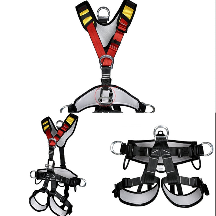 XINDA XDA9516 Outdoor Rock Climbing Polyester High-strength Wire Adjustable Downhill Whole Body Safety Belt, Whole Body Safety Belt