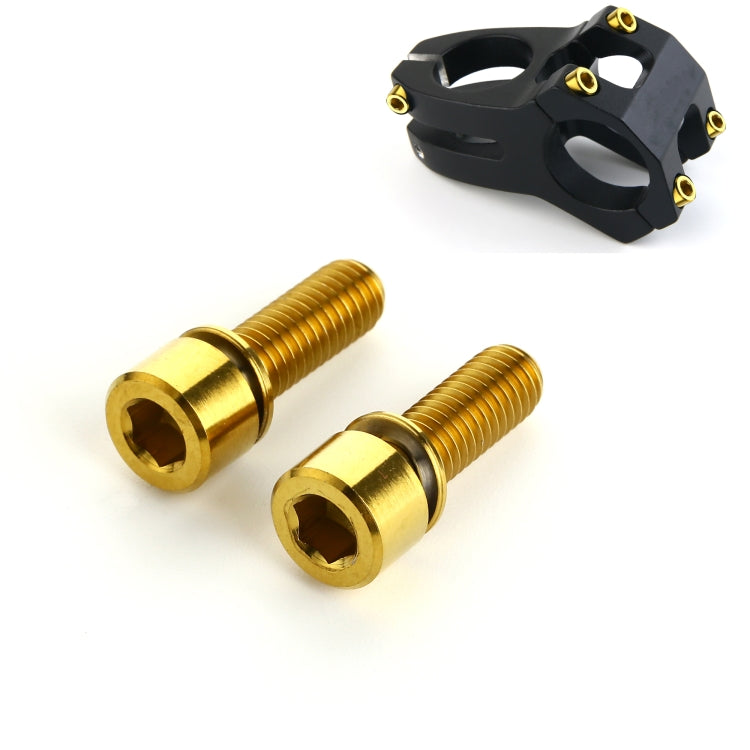 2 PCS Bicycle Accessories Titanium Bottle Cage Screw M5 15mm, 15mm