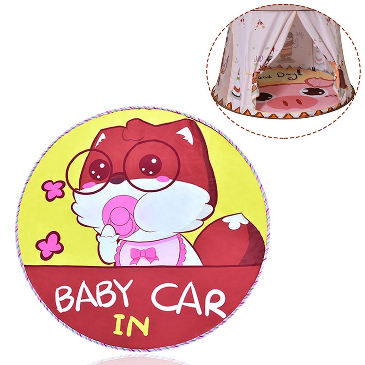 Children Cartoon Floor Mat Indoor Toy Tent Cotton Pad Crawling Mat, Diameter: 140cm,  Random Styles Delivery, Floor Mat