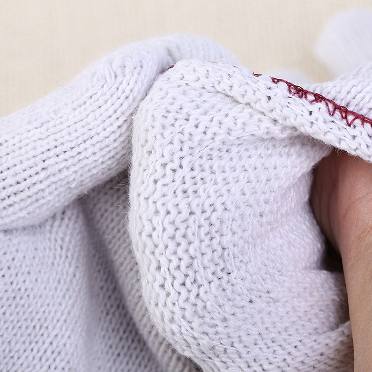 12 Pairs Labor Supplies Breathable Wear-Resistant Protection Cotton Yarn Gloves, 12 Pairs