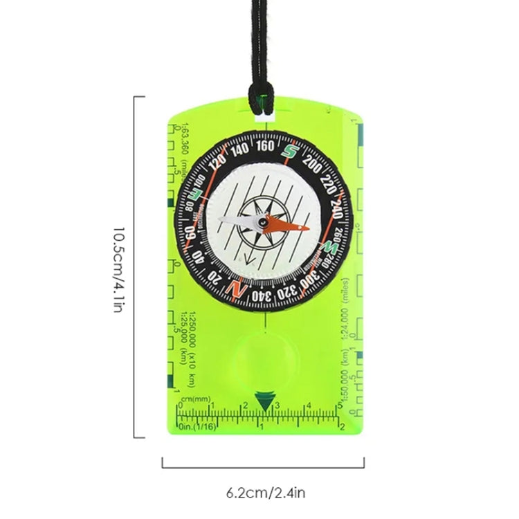 2pcs DC361 Outdoor Multifunctional Compass Map Scale, DC361
