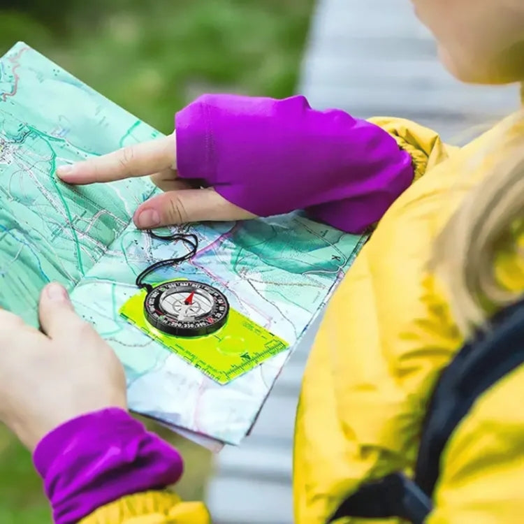 2pcs DC361 Outdoor Multifunctional Compass Map Scale, DC361