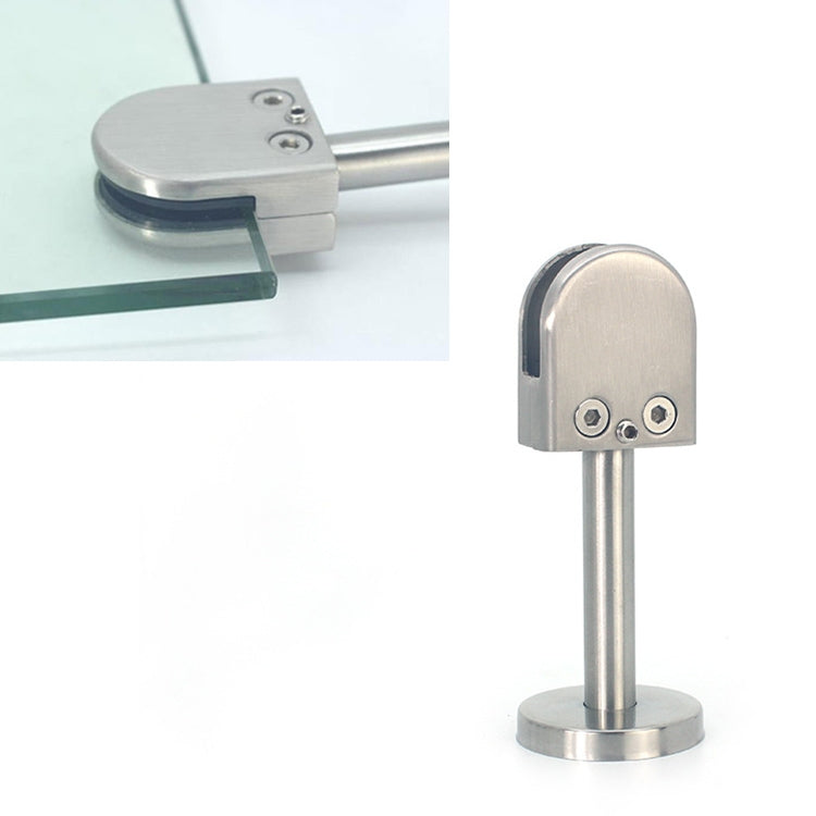201 Stainless Steel Glass Fish Mouth Support Rod Fixing Clip with 14x80mm Rod, Specification: S, S, with 14x80mm Rod