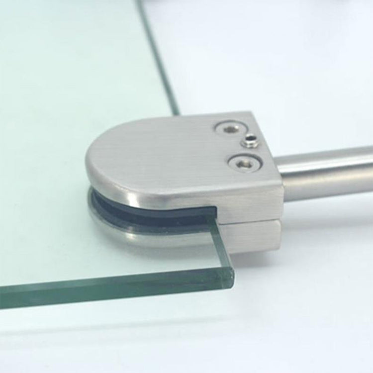304 Stainless Steel Glass Fish Mouth Support Rod Fixing Clip with 14x80mm Rod, Specification: L, L, with 14x80mm Rod