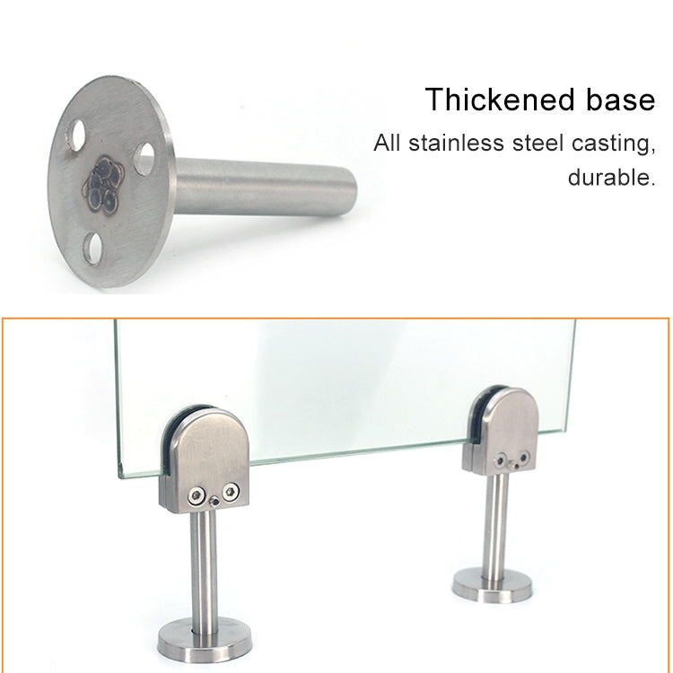 304 Stainless Steel Glass Fish Mouth Support Rod Fixing Clip with 14x60mm Rod, Specification: XL, XL, with 14x60mm Rod