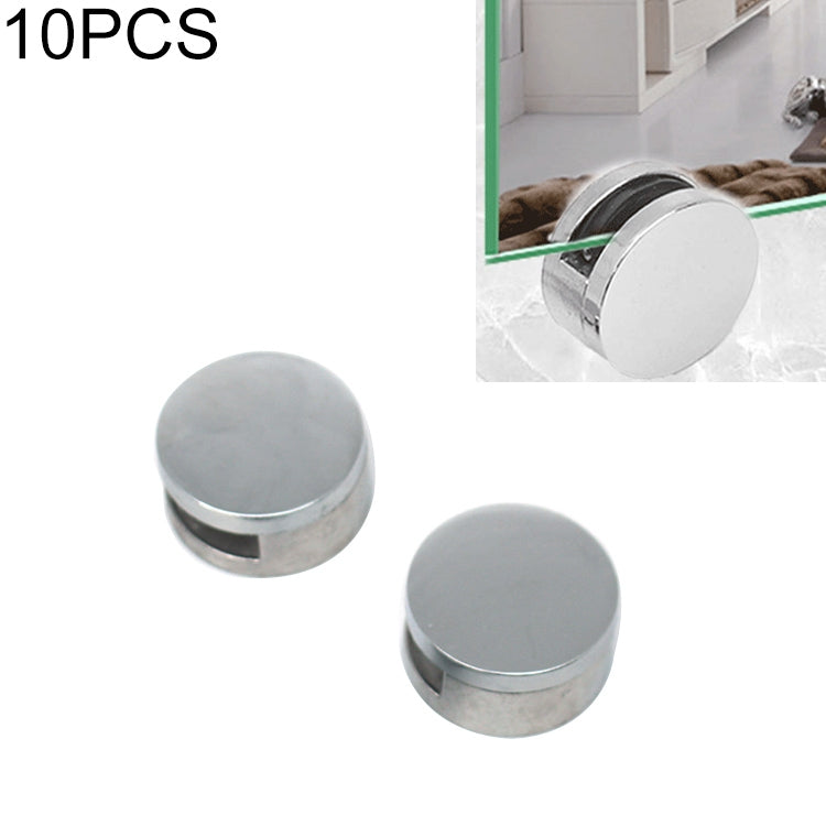 10 PCS Circular Glass Mirror Holder Buckle Fixing Accessories, Circular