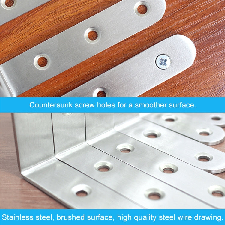 10pcs Stainless Steel 90 Degree Angle Bracket,Corner Brace Joint Bracket Fastener Furniture Cabinet Screens Wall (50mm), 50mm (10pcs)