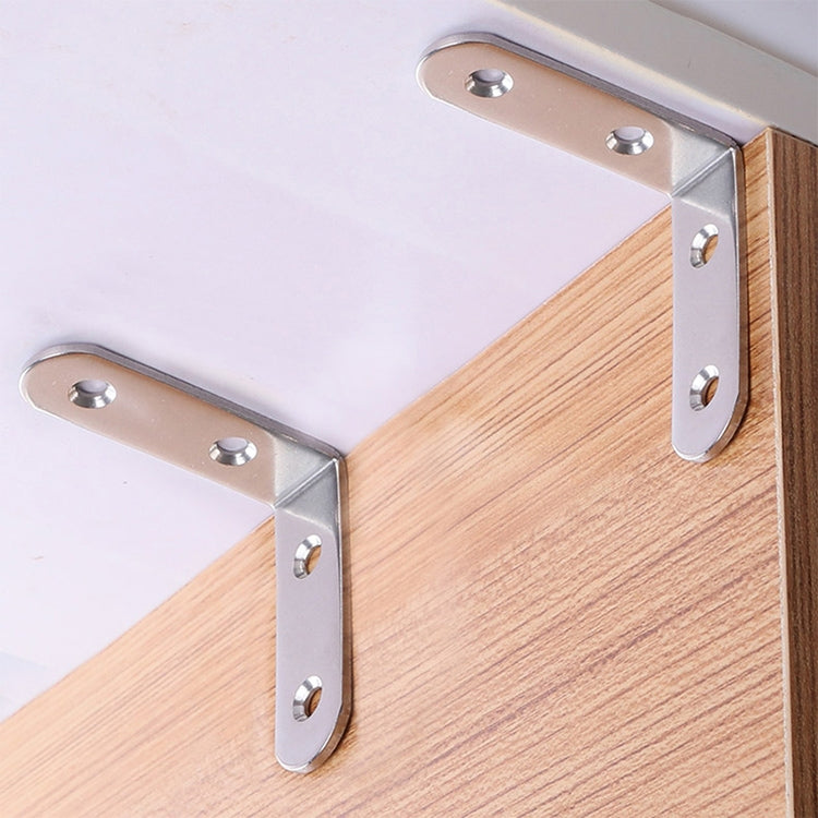 2pcs Stainless Steel 90 Degree Angle Bracket,Corner Brace Joint Bracket Fastener Furniture Cabinet Screens Wall (100mm), 100mm (2pcs)