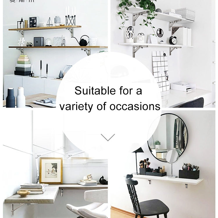 14 inch K Type Wall-mounted Foldable Stainless Steel Spring Storage Shelf for Dining Table, 14 inch