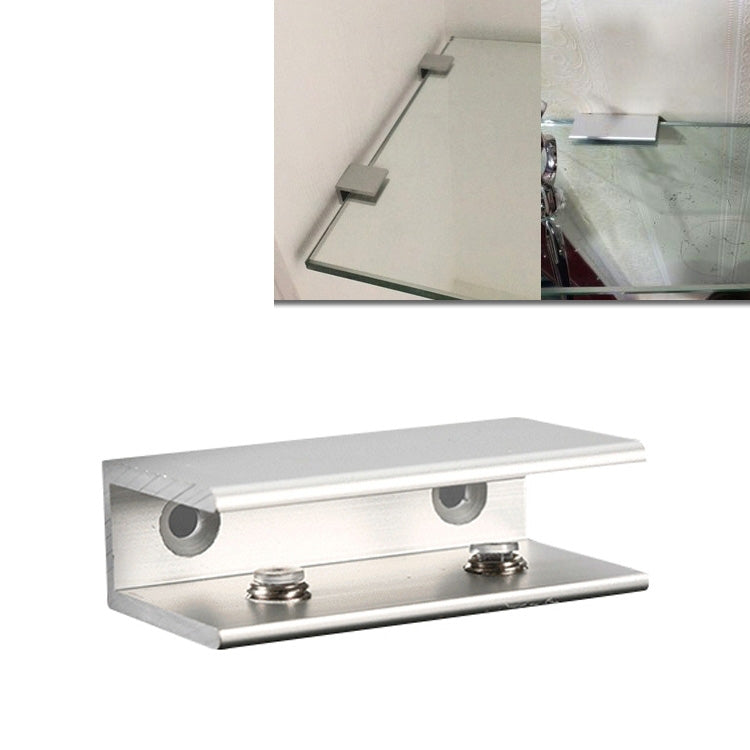 Double Hole Aluminum Alloy Glass Fixing Clip, L, 12mm, L, 12mm