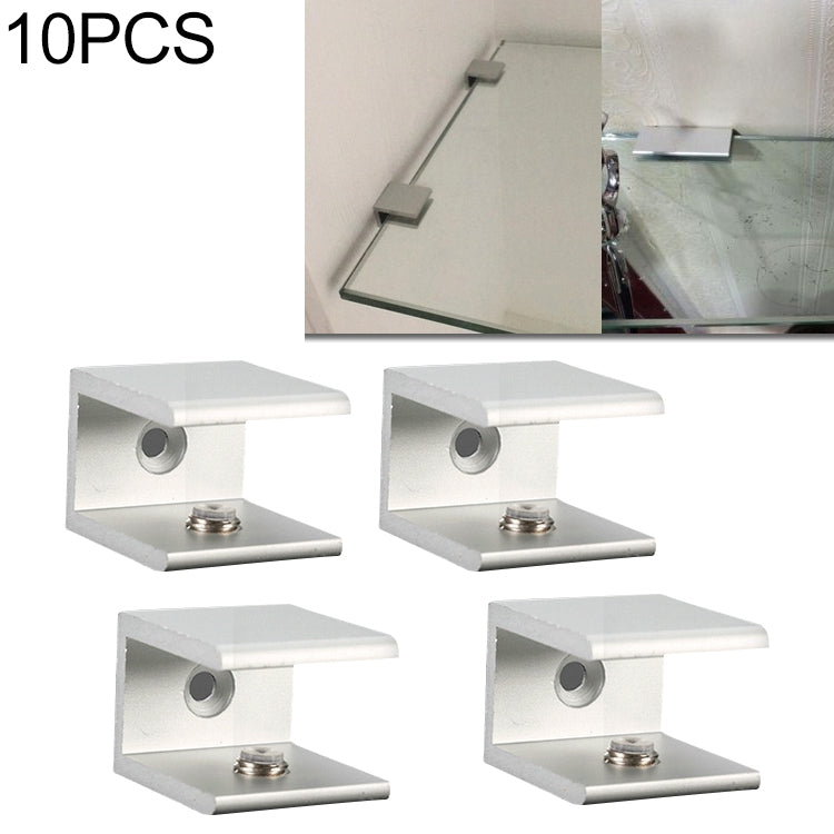 10 PCS Single Hole Aluminum Alloy Glass Fixing Clip, S, 16mm, S, 16mm
