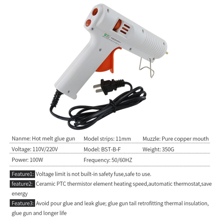 BEST-B-F 100W AC 220V Hot Melt Glue Gun Temperature Adjustable, BEST-B-F