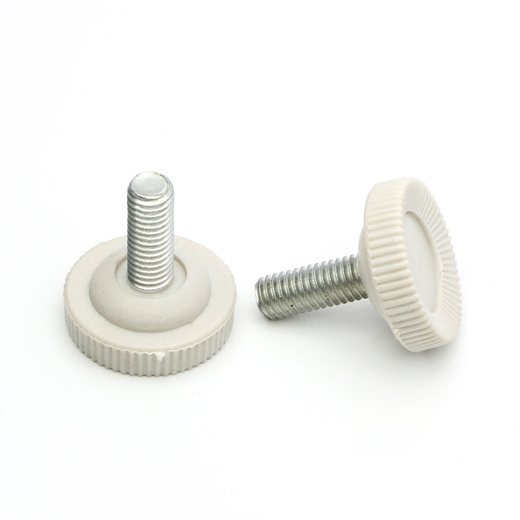 50 PCS Adjustable Foot Pad Furniture Screw Support Stub, M8x20 (White), M8x20 (White)