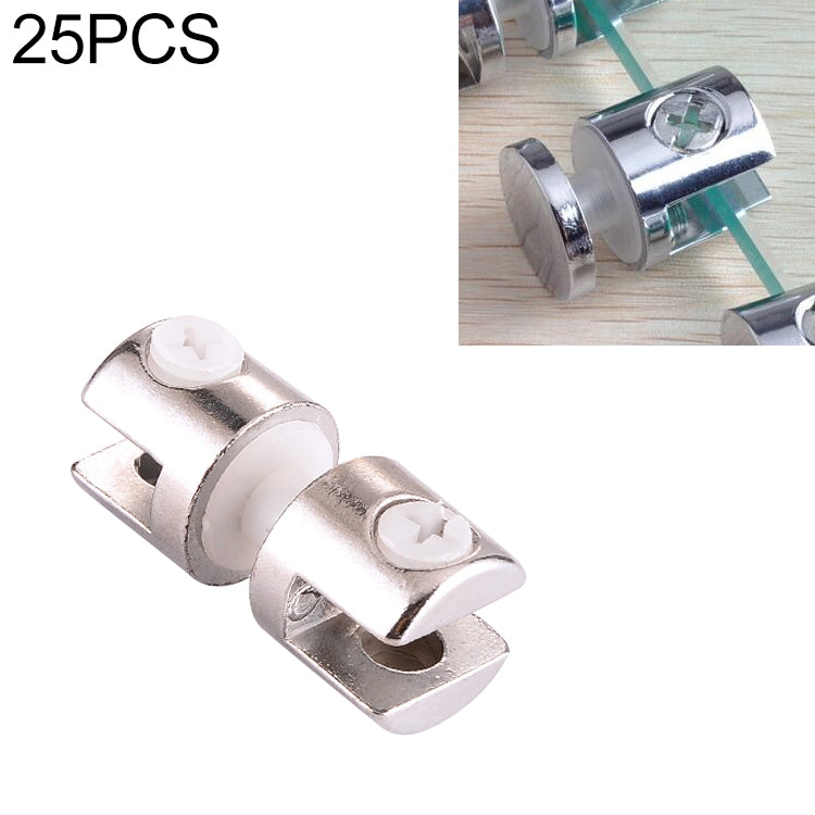 Zinc Alloy Bright Fixed Bracket Connection 8mm Double-sided Glass Fixing Clamp, 8mm Double-sided