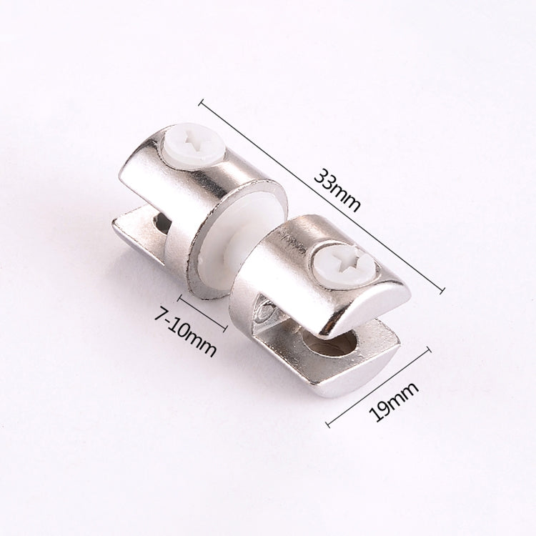 Zinc Alloy Bright Fixed Bracket Connection 8mm Double-sided Glass Fixing Clamp, 8mm Double-sided