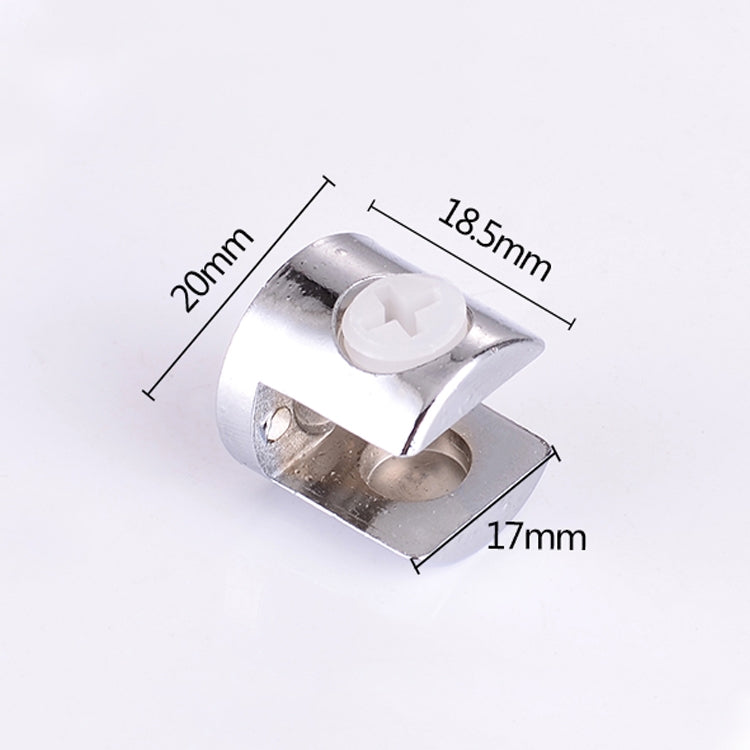 15 PCS Zinc Alloy Bright Fixed Bracket Connection 10mm Cylindrical Glass Fixing Clamp, 10mm Cylindrical